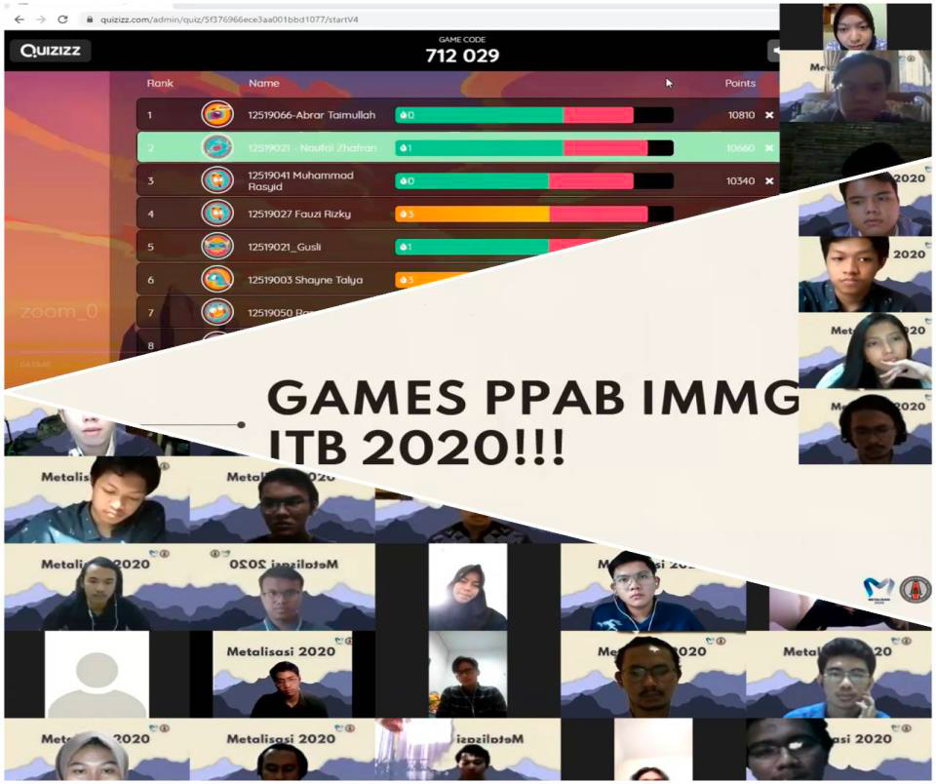 Mata acara games dan evaluasi.