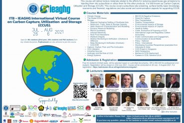 ITB-IEAGHG International Virtual Course on Carbon Capture, Utilization and Storage (CCUS)