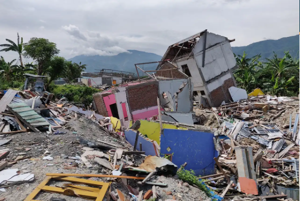 Damage in Palu, Indonesia following the devastating 2018 magnitude 7.5 earthquake. BGS © UKRI.